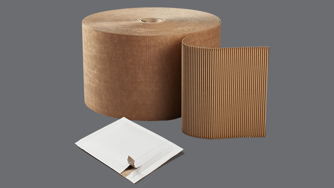 Natural Kraft Single Face Flute Corrugated Paper Board Rolls For